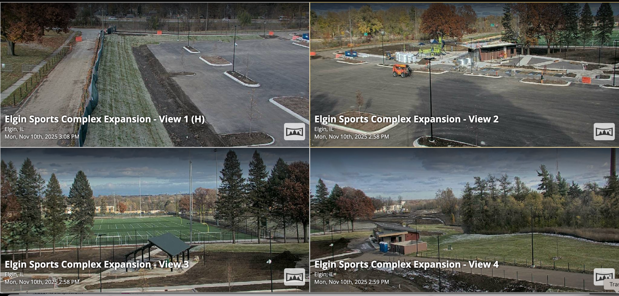 Photos of the live view of the Sports Complex expansion